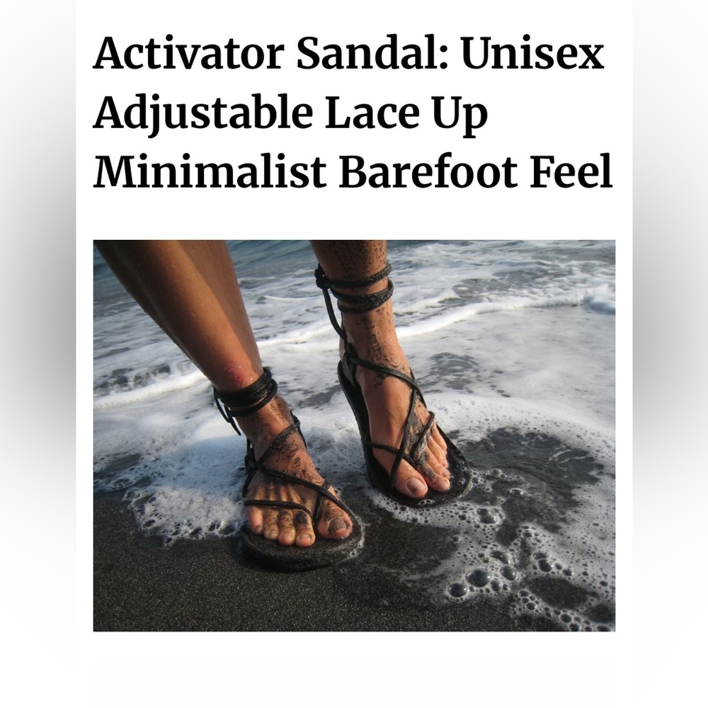Black Lace-Up Minimalist Sandal for Women